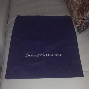 🌺Dooney & Bourke Navy Drawstring Dust Bag with White Logo
